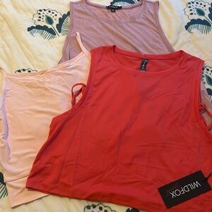 NWT Lot of 3 workout tanks, sizes S & M